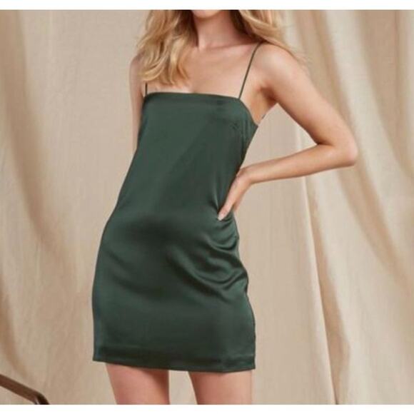 Lani The Label - Lennon Mini Slip Dress in Green - Picture 6 of 6